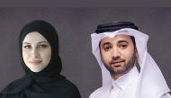 (Left) Sheikha Alanoud Bint Hamad Al Thani and Nasser Al Taweel