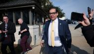 Rep. George Santos leaves the US Capitol on January 12, 2023 in Washington, DC. The Nassau County party chairman, Joseph G. Cairo Jr. and other New York Republican officials called on Santos to resign as investigations grow into his finances, campaign spending and false statements on the campaign trail. Santos announced in a tweet that he would not resign. Win McNamee/Getty Images/AFP 