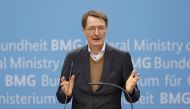 German Health Minister Karl Lauterbach speaks at a news conference in Berlin, Germany, January 13, 2023. REUTERS/Michele Tantussi