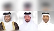 From left: Sheikh Mohammed bin Hamad bin Jassim Al Thani, Chairman of Dukhan Bank; Khalid Al Subeai, Advisor to the Chairman of the board of directors; and  Ahmed Hashem, Acting CEO of Dukhan Bank.