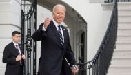 US President Joe Biden departs the White House to board the Marine One helicopter for travel to Delaware from the White House in Washington, US on January 13, 2023. REUTERS/Jonathan Ernst