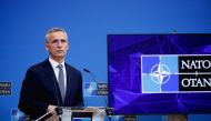 File photo: NATO Secretary-General Jens Stoltenberg gives a news conference ahead of a meeting of NATO defence ministers in Brussels, Belgium February 15, 2022. REUTERS.

