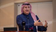 Ashraf Abu Issa, Chairman of the Board of Directors of Abu Issa Holding, delivering a lecture on economic diplomacy.