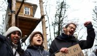 Climate activists Lakshmi Thevasagayam, Florian Oezcan, and Greta Thunberg protest against the expansion of the Garzweiler open-cast lignite mine of Germany's utility RWE, in Luetzerath, Germany, January 13, 2023. File Photo: REUTERS/Christian Mang


