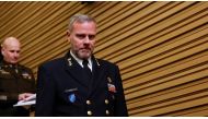 The Chair of the NATO Military Committee Admiral Rob Bauer atttends a news conference after a meeting of the alliance's Military Committee, at NATO headquarters in Brussels, Belgium on January 19, 2023. REUTERS/Johanna Geron
