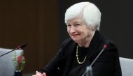 US Treasury Secretary Janet Yellen reacts during a meeting with Chinese Vice Premier Liu He in Zurich, Switzerland, on January, 18, 2023. REUTERS/Denis Balibouse/File Photo