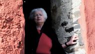 US Treasury Secretary Janet Yellen stands at the 'Door of No Return' as she visits the House of Slaves (Maison des Esclaves) at Goree Island off the coast of Dakar, Senegal on January 21, 2023. REUTERS/Ngouda Dione/File Photo