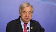 United Nations Secretary General Antonio Guterres delivers statements on progress made on the penultimate day of COP27, during the COP27 climate summit in Red Sea resort at Sharm el-Sheikh, Egypt, on November 17, 2022. File Photo / Reuters