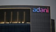 The logo of the Adani Group is seen on the facade of one of its buildings on the outskirts of Ahmedabad, India, on April 13, 2021. File Photo / Reuters