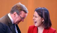 German Defence Minister Boris Pistorius and Foreign Minister Annalena Baerbock attend the weekly cabinet meeting at the Chancellery in Berlin, Germany, January 25, 2023. (REUTERS/Fabrizio Bensch)