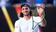 January 27, 2023 Greece’s Stefanos Tsitsipas celebrates winning his semi final match against Russia's Karen Khachanov REUTERS/Hannah Mckay