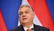 Hungarian Prime Minister Viktor Orban during a media briefing in Budapest, Hungary, December 21, 2022. (REUTERS/Marton Monus)