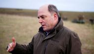 British Defence Secretary Ben Wallace speaks to the media during a visit to Salisbury Plain, where Australian Defence Forces are supporting the UK-led training of Ukrainian recruits, in Wiltshire, Britain on February 1, 2023. Ben Birchall/Pool via REUTERS
