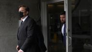 Tesla CEO Elon Musk leaves the Phillip Burton Federal Building in San Francisco, California, on February 3, 2023. (Justin Sullivan/Getty Images/AFP)