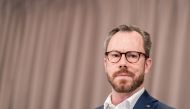 Danish Defence Minister Jakob Ellemann-Jensen holds a news conference after the government seminar at KolleKolle in Vaerloese, Denmark, February 3, 2023. (Ida Marie Odgaard/Ritzau Scanpix/via Reuters