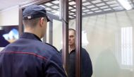 In this file photo taken on January 16, 2023 Andrzej Poczobut - a correspondent for the top Polish daily Gazeta Wyborcza and a representative of the Polish minority in Belarus, who was arrested in March 2021 and accused of 