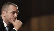 Ilias Kasidiaris was handed prison sentences in 2020 by a court that called the Golden Dawn party a criminal organisation. LOUISA GOULIAMAKI / AFP

