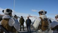 Norway Defense Minister Bjørn Arild Gram visits the Sør-Varanger Garrison. Photo: Atle Staalesen
