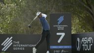 Thailand’s Suradit Yongcharoenchai tees off from seventh hole. PIC: ATP Tour