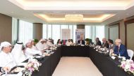 The Qatari Businessmen Association, the German Embassy in Qatar and the German Office for German Trade and Industry in Qatar officials at the round table discussion.