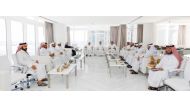 Minister of Awqaf and Islamic Affairs H E Ghanem bin Shaheen bin Ghanem Al Ghanem meeting a group of Haj pilgrims who performed Haj last year.