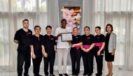 InterContinental Doha Beach & Spa officials with the awards.