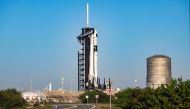 The SpaceX Falcon 9 rocket with the company's Crew Dragon spacecraft rests at launch pad 39A as preparations continue for the Crew-6 mission at NASA's Kennedy Space Center in Cape Canaveral, Florida, on February 26, 2023. (Photo by Jim Watson / AFP)