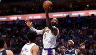 LeBron James #6 of the Los Angeles Lakers puts up a shot and scores against the Dallas Mavericks in the second half at American Airlines Center on February 26, 2023 in Dallas, Texas. (Photo by Ron Jenkins / GETTY IMAGES NORTH AMERICA / Getty Images via AFP)