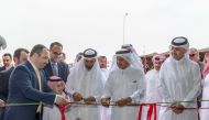 Chairman of Qatar Chamber Sheikh Khalifa bin Jassim Al Thani and Ghanem Al Khayarin, the Chargé d’Affaires of the Syrian Embassy in Qatar, Dr. Bilal Turkiyeh, the factory’s General Manager, Raed Saqr and businessmen inaugurate the new factory opening. 