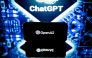 This picture taken on January 23, 2023 in Toulouse, southwestern France, shows screens displaying the logos of OpenAI and ChatGPT. (Photo by Lionel BONAVENTURE / AFP)