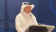 Minister of Communications and Information Technology H E Mohammed bin Ali Al Mannai addressing the gathering.