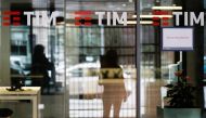 File photo: The Telecom Italia logo is seen at its headquarters in Rome, Italy November 22, 2021. REUTERS/Yara Nardi

