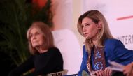 Ukraine's First Lady Olena Zelenska attends the Forbes 30/50 Summit in Abu Dhabi on March 8 2023 in celebration of International Women's Day. (Photo by Karim SAHIB / AFP)