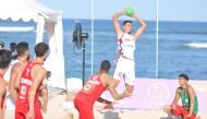 Action during the Group A match between Qatar and Iran, yesterday.