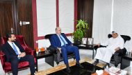 Qatar Chamber officials hold discussions with the Lebanese delegation in Doha. 