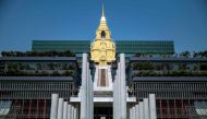 This picture taken on March 4, 2023 shows the Thai Parliament complex in Bangkok, the meeting place of the National Assembly of Thailand.  (Photo by Amaury PAUL / AFP)
 