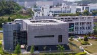 An aerial view shows the P4 laboratory at the Wuhan Institute of Virology in Wuhan in China's central Hubei province on April 17, 2020. (Hector Retamal/AFP)