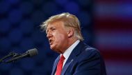 In this file photo taken on February 26, 2022, former US President Donald Trump speaks at the Conservative Political Action Conference 2022 (CPAC) in Orlando, Florida.  (Photo by CHANDAN KHANNA / AFP)