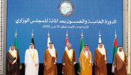 Prime Minister and Minister of Foreign Affairs H E Sheikh Mohammed bin Abdulrahman bin Jassim Al Thani along with Their Highnesses and Excellencies heads of delegations at the 155th session of the GCC Ministerial Council, in Riyadh, Saudi Arabia, yesterday.
