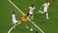 Netherlands' Cody Gakpo scores their first goal during the FIFA World Cup Qatar 2022 Group A match against Qatar at the Al Bayt Stadium, Al Khor, Qatar, on November 29, 2022. REUTERS/Albert Gea

