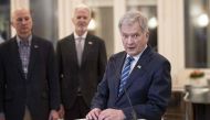 Finnish President Sauli Niinisto speaks at a news conference, in Helsinki, Finland, February 24, 2023.  File photo / AFP