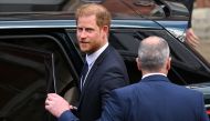 Britain's Prince Harry, Duke of Sussex leaves from the Royal Courts of Justice, Britain's High Court, in central London on March 27, 2023.  (Photo by JUSTIN TALLIS / AFP)