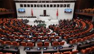 The Turkish Parliament vote to approve Finland's application to join NATO, with 276 votes, in Ankara, on March 30, 2023. (Photo by Adem Altan / AFP)