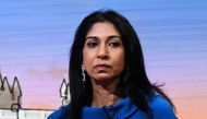 A handout picture released by the BBC, taken and received on April 2, 2023, shows Britain's Home Secretary Suella Braverman appearing on the BBC's 