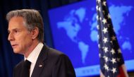 US Secretary of State Anthony Blinken speaks on the release of the 2022 Human Rights Report at the US State Department on March 20, 2023 in Washington, DC. (Kevin Dietsch/Getty Images/AFP)