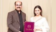 Alia Bhatt with Managing Director - India of Malabar Gold & Diamonds Asher O.