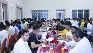 DPS-Modern Indian School's support staff team during the Iftar get-together.