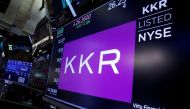File photo: Trading information for KKR & Co is displayed on a screen on the floor of the New York Stock Exchange (NYSE) in New York, U.S., August 23, 2018. REUTERS/Brendan McDermid
