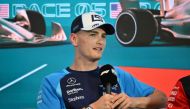 Williams' US driver Logan Sargeant attends The Drivers Press Conference at the Miami International Autodrome ahead of the Miami Grand Prix, in Miami, Florida, on May 4, 2023. (Photo by ANGELA WEISS / AFP)