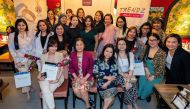 Philippine Ambassador to Qatar, HE Lillibeth V. Pono (2nd front left), Filipino Women's Association in Qatar Founder, Conchita Ponce (3rd front left) along with Filipino mothers who were recognised during Mother's Day celebration on May 14, 2023.